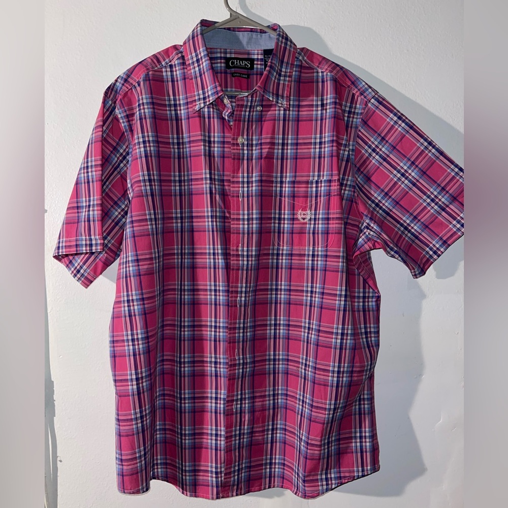 Chaps men collard button down dress shirt